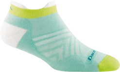 Darn Tough Women's Coolmax No-Show Ultra-Light Cushion Running Sock (1052) -Saucony Store 1052 Aqua