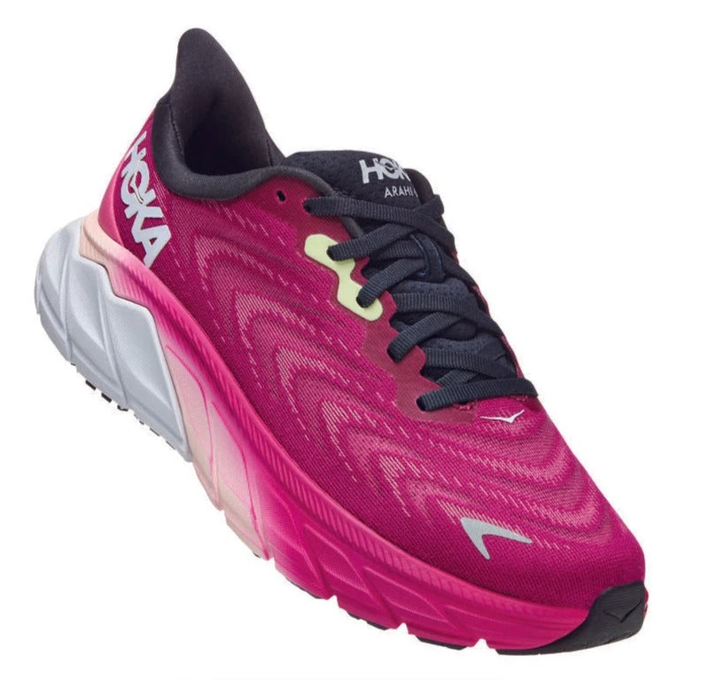 HOKA Women's Arahi 6 Wide (D) - Festival Fuchsia/Ibis Rose (1123197-FFIR) 4 HOKA Women's Arahi 6 Wide (D) - Festival Fuchsia/Ibis Rose (1123197-FFIR) - Image 4