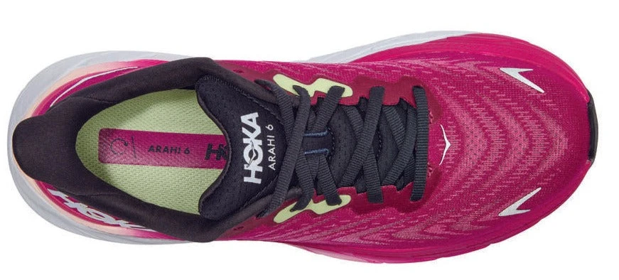 HOKA Women's Arahi 6 Wide (D) - Festival Fuchsia/Ibis Rose (1123197-FFIR) 3 HOKA Women's Arahi 6 Wide (D) - Festival Fuchsia/Ibis Rose (1123197-FFIR) - Image 3