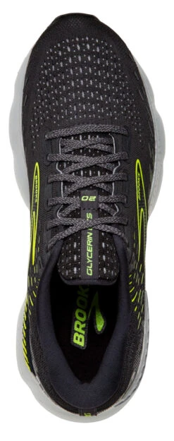 Brooks Women's Glycerin GTS 20 - Ebony/White/Nightlife (1203701B047) -Saucony Store 120370 047 o glycerin gts 20 womens supportive cushion running shoe