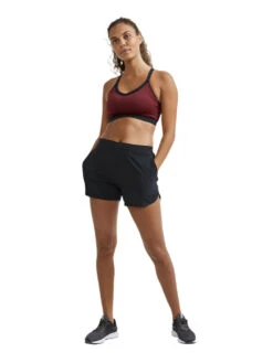 Craft Women's Advance Essence 5" Stretch Short - Black (1910759-999000) 8 Craft Women's Advance Essence 5" Stretch Short - Black (1910759-999000) -Saucony Store 1910759 999000 ADVEssence5 InchStretchShortsW Closeup4 Preview