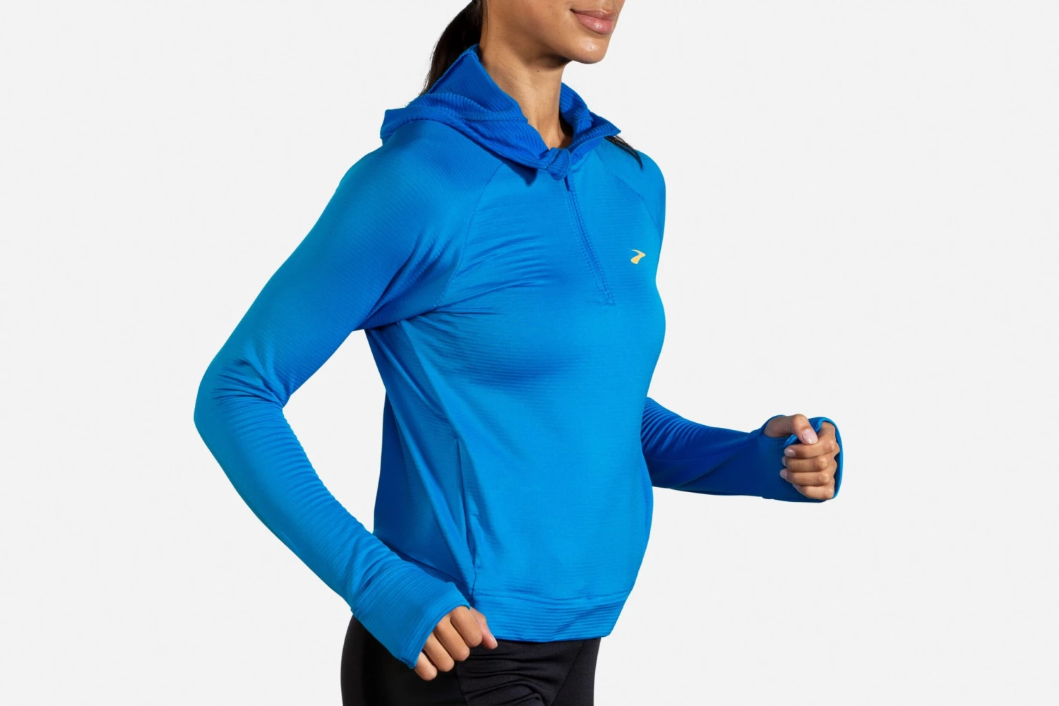 Brooks Women's Notch Thermal Hoodie (221502) 2 Brooks Women's Notch Thermal Hoodie (221502) - Image 2
