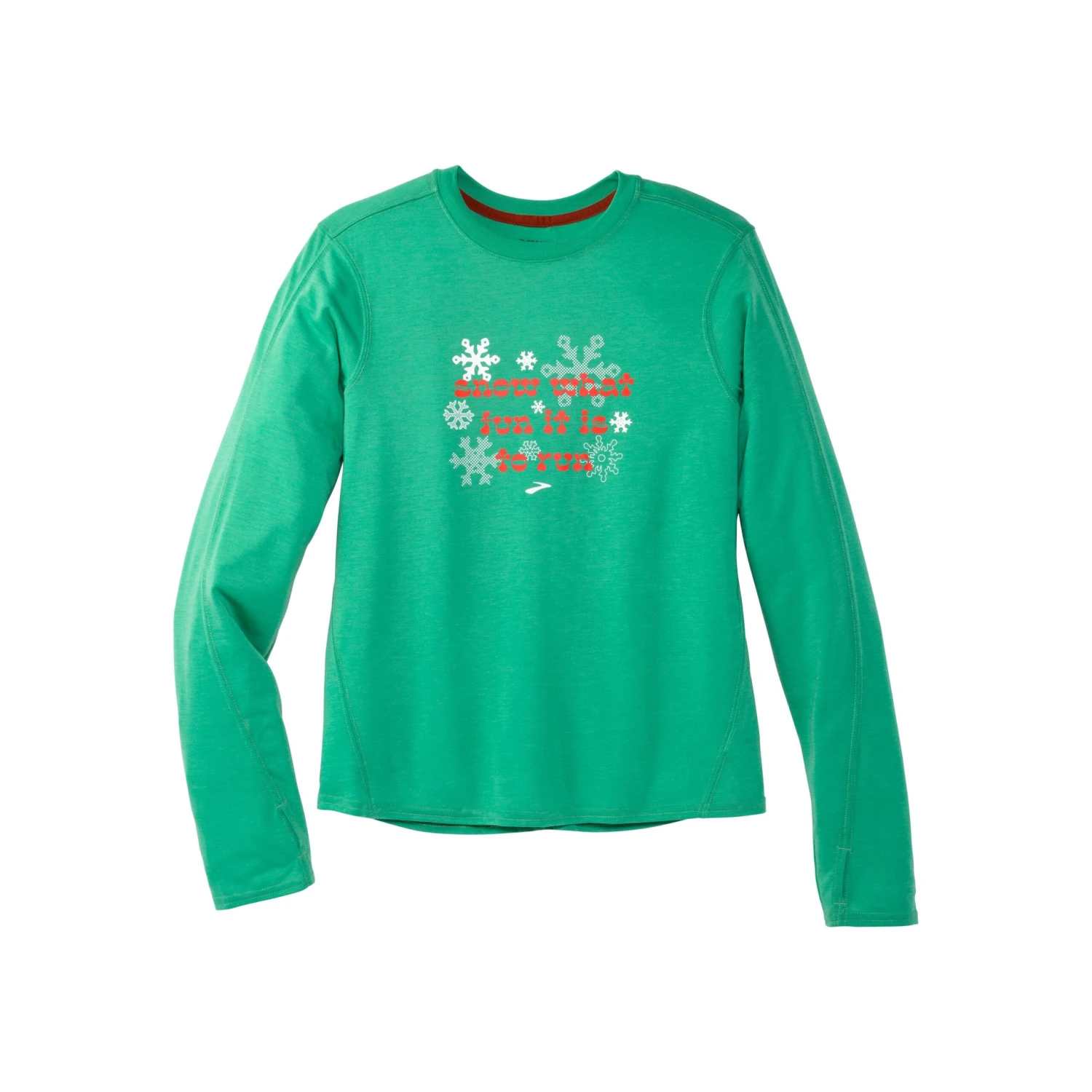 Brooks Women's Run Merry Distance Long Sleeve - Green/Run Merry (221563377) 5 Brooks Women's Run Merry Distance Long Sleeve - Green/Run Merry (221563377) - Image 5