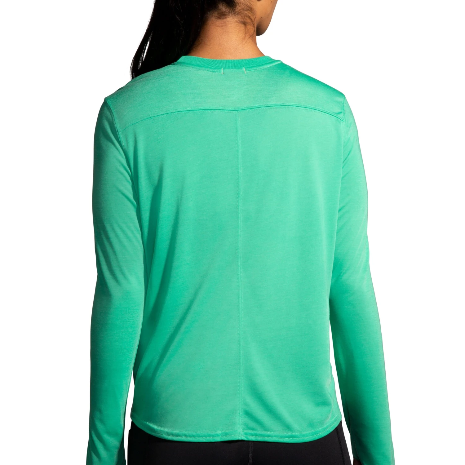 Brooks Women's Run Merry Distance Long Sleeve - Green/Run Merry (221563377) 4 Brooks Women's Run Merry Distance Long Sleeve - Green/Run Merry (221563377) - Image 4
