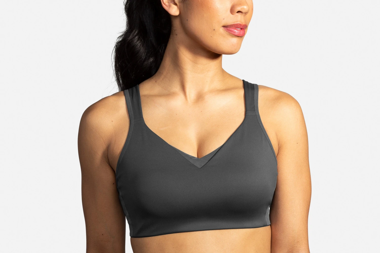 Brooks Women's Drive Convertible Run Bra - Asphalt (350081081) 1 Brooks Women's Drive Convertible Run Bra - Asphalt (350081081)