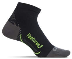 Feetures! Plantar Relief Ultra Light Quarter Sock - Black (PF2501)