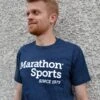 Marathon Sports Men's Logo Tee - Navy/White (M LOGO TEE 1)