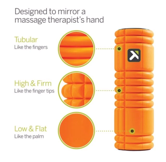 TriggerPoint Grid Vibe Foam Roller - Orange (03326) 4 TriggerPoint Grid Vibe Foam Roller - Orange (03326) - Image 4