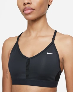 Nike Women's Dri-Fit Indy Sports Bra -Saucony Store dri fit indy womens light support padded v neck sports bra tcglhV 1