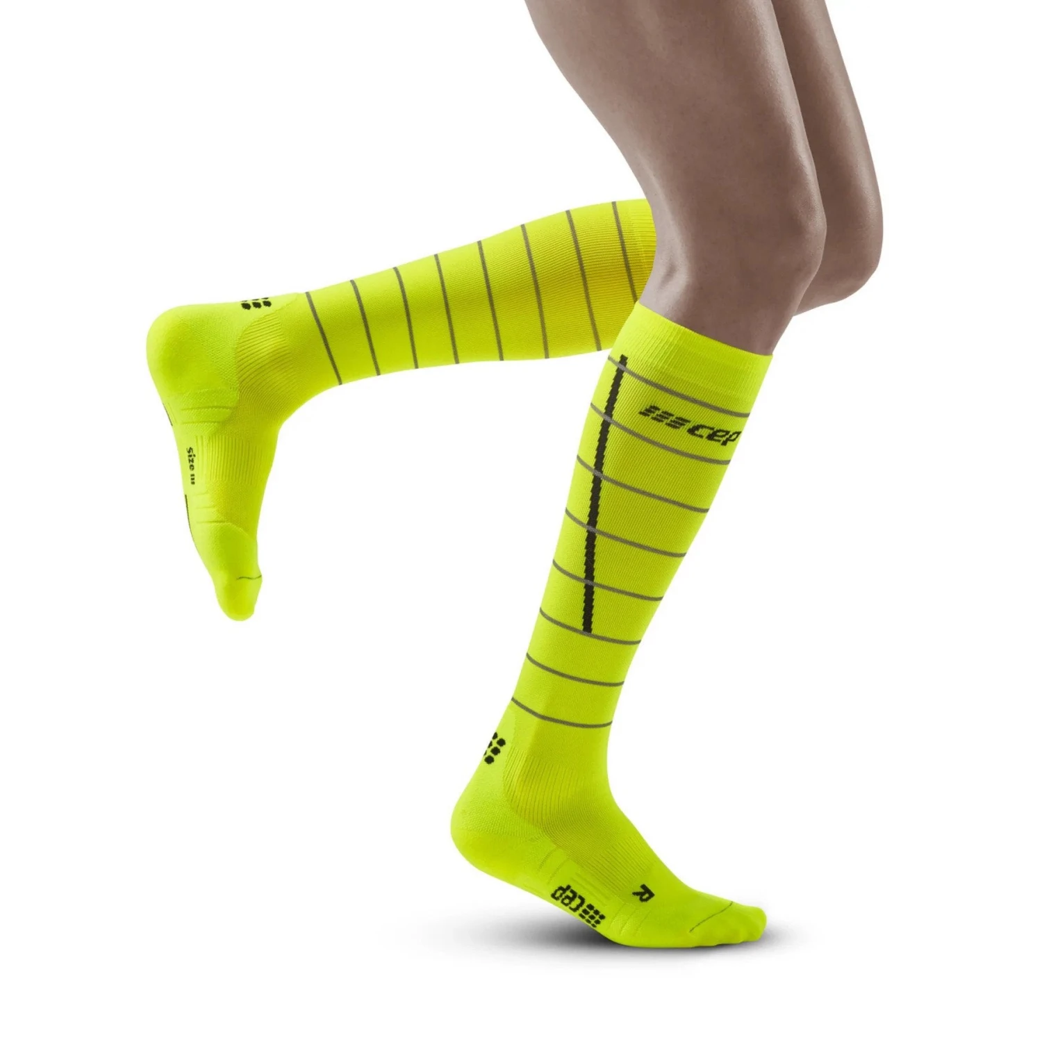 CEP Women's Reflective Tall Socks - Neon Yellow (WP40FZ) 1 CEP Women's Reflective Tall Socks - Neon Yellow (WP40FZ)