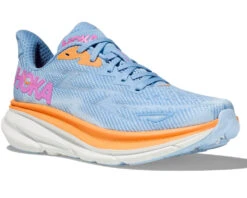 New Release -Saucony Store hoka womens clifton 9 blue high cushion running shoe 4