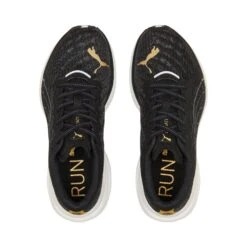 PUMA Women's Deviate Nitro 2 10 PUMA Women's Deviate Nitro 2 -Saucony Store puma womens deviatenitro two running shoe black gold 8