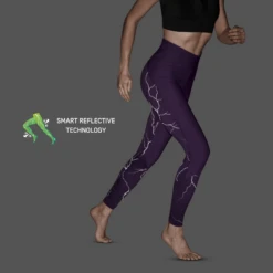 CEP Women's Reflective Tights - Purple (W2A96N) 13 CEP Women's Reflective Tights - Purple (W2A96N) -Saucony Store reflective tights purple women 2