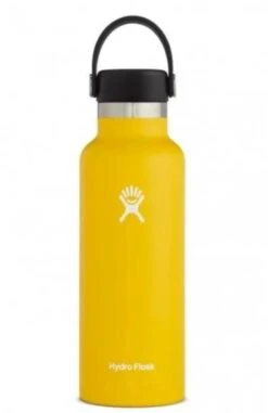 Hydro Flask 18 Oz Standard Mouth Bottles W/ Flex Cap (S18SX) -Saucony Store s18sx2 sunflower